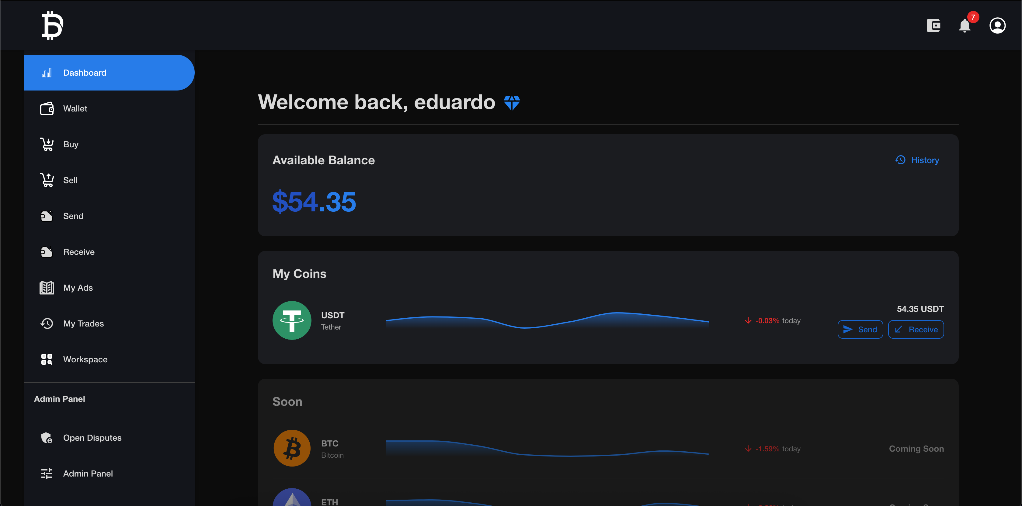 Crypto P2P project 1